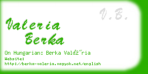 valeria berka business card